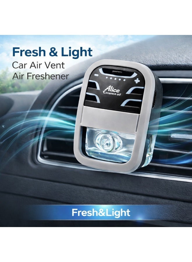 معطر هواء السيارة أليس إيسنس أويل، برائحة حمضيات منعشة وخفيفة، تحكم قابل للتعديل بخمسة مستويات للرائحة، مزيل روائح يدوم طويلاً، منخفض السمية، تصميم سهل التركيب - Image 1